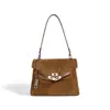 2026 Nuevo Bolso Kelly de Moda Versátil Simple de Gama Alta Bolso de Hombro Cuero Mate para Viajes de Negocios Gran Capacidad Bolso Cruzado
