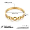 Pulseira de corrente dourada, banhada em aço inoxidável, pulseira de fecho versátil de moda de luxo leve para mulheres, joias de estilo europeu e americano