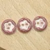 Botões coloridos de resina floral de camada dupla em estoque, botões vintage impressos de dois furos, acessórios para roupas infantis, camisas, peças de vestuário costuradas à mão