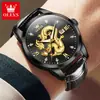 Fabricante de Relojes Marca Oris Negocio Mayorista Correa de Reloj Dragón Hebilla de Pasador de Reloj Luminoso Resistente al Agua Reloj de Cuarzo Reloj para Hombre