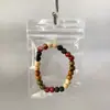 Bolsa de Armazenamento de Joias com Furos de PVC Pulseira Embalagem Pequena de Joias Plástico Selado Transparente Selado Auto-selante