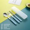 Set de cubiertos portátiles de acero inoxidable para regalo, para niños, estudiantes, tenedor, cuchara, palillos, promoción de fabricantes mayoristas populares en internet