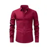 Camisa de Lino Retro de Manga Corta para Hombre, Estilo Delgado de Verano, Camisa de Negocios de Alta Gama, Sin Planchar, Resistente a las Arrugas para Hombre