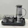 Juego de bandejas para tazas de vidrio de alto valor nórdico, juego de té estilo hospitalidad para sala de estar del hogar