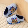 Pantuflas de algodón para niños Wangwang, pantuflas de algodón antideslizantes para el hogar para niños, pantuflas peludas impermeables para bebé para niñas