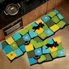 Tapete de Piso de Cocina de Dibujos Animados, Limpiable, No Lavable, Absorbente de Agua, Lindo Tapete de Diatomeas, Tapete de Piso Dopamina Absorbente de Agua y Aceite, Alfombra de Forma Irregular