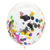Globos de Látex Redondos de 12 Pulgadas con Confeti de Tira y Lentejuelas Color Donut Decoraciones para Fiestas Decoraciones para Fiestas de Festivales Festivos