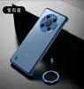 Adecuado para Huawei Mate70Pro Funda de Teléfono Móvil Sin Bordes con Borde Metálico para Lente P60 Cubierta Protectora Transparente Mate de Metal Desnudo 30