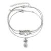 Moda europea y americana retro tobillera conjunto personalidad femenina piña nicho playa colgante pulsera hombres joyería transfronteriza venta al por mayor