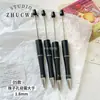 Dulce Genial BarbieGugubi Mengli Serie Rosa Negra Bolígrafo Corazón Flor Acrílico Hecho a Mano DIY Accesorios Materiales