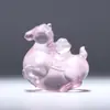 Doce Decoraciones de Escritorio de Vidrio Antiguo de Caballos del Zodiaco, Mascotas de Té Creativas y Lindas, Varillas de Incienso, Decoraciones de Año Nuevo para Hacerte Rico Inmediatamente
