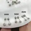 Brincos de Titânio com Diamantes Inteiros de Nova Alta Qualidade Transfronteiriços, Brincos de Tarraxa de Aço Inoxidável com Zircônia, Brincos de Tarraxa para Cartilagem de Orelha com Bolas de Diamante Único de Luxo Leve