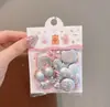Goma para el pelo de dibujos animados rosa linda para niños, accesorio para el pelo de niña, banda elástica para bebé que no daña el pelo, goma para el pelo, adorno para la cabeza de niña