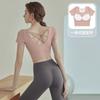 Novo Roupa de Yoga de Verão 2026 para Mulheres, Tops Esportivos Fitness de Manga Curta com Bojos, Roupas de Treino Respiráveis de Caimento Justo, Personalizado
