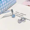 Pendientes Versátiles de Corazón Dulce Rosa Plateado Fáciles de Usar para Mujer con Diseño Único y Pendientes de Moda Elegantes
