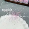 Arte de uñas aurora rosa transparente de hielo circón rosa nuevo súper brillante base translúcida coñac rosa rosa accesorios de mini diamantes de imitación de fondo plano diamantes de imitación al por mayor