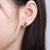 Aretes de Plata Esterlina S925 Chapados en Oro con Jade Aretes Cisne Exquisitos Elegantes Retro Estilo de Mediados de Siglo Producto Nuevo Estilo Nuevo