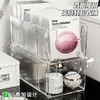 Caja de Almacenamiento para Mascarillas Faciales Organizador de Compartimentos para Cosméticos de Escritorio de Gama Alta Rectangular Transparente Estante de Almacenamiento para Tocador Cuidado de la Piel