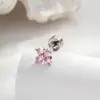 Nuevo Estilo de Verano de Henson Minimalista con Circonitas Azul Marino Claro Delicado Nicho Perforación de Cartílago Pendiente para Oreja