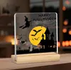Exhibición de Mesa de Producto Nuevo Transfronterizo para Fiestas Acrílico Transparente Decoración de Halloween para el Hogar Adornos de Madera Dropshipping