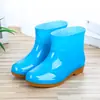 Botas de Lluvia para Mujer, Caña Baja Antideslizantes, Botas de Lluvia de Moda para Cocina de Mujer, Zapatos de Agua de Moda para Exteriores, Botas de Agua para Adultos con Suela de Tendón