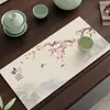Porta-copos Estilo Chinês Absorvente Lama de Diatomáceas Tapete de Mesa Tapete de Chá Absorção de Água Secagem Rápida Dedicado para Copo Bule Bancada de Cozinha Tapete de Drenagem