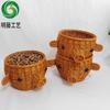 Cesta de almacenamiento tejida de ratán de imitación de fábrica fuente, bandeja creativa para frutas, cesta de frutas, cesta de ratán de imitación con forma de cabeza de cerdo
