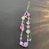 Estilo Ins Doce Fresco Acessível Luxo Menina Flor Rosa Laço Corrente para Celular Capa de Celular Pingente Corrente de Câmera CCD Cordão