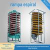 Calha Helicoidal de Fibra de Vidro Modelo 1200, 20 Lâminas Ranhuradas, Máquina Profissional de Triagem Preliminar de Pirita e Rejeito de Carvão
