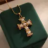 Pendientes de perla y circón transfronterizos Europa y Estados Unidos diseño INS chapado exquisito oro de 18 quilates collar joyería