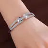Ventas Directas de Fábrica, Pulsera Brillante de Cielo Estrellado de Lujo de Gama Alta con Circonita Microincrustada, Exquisita y Versátil, Diseño Lineal, Exclusivamente para Suministro Transfronterizo