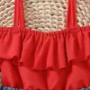 26 Traje de Verano para Niñas Europeas y Americanas de Comercio Exterior Transfronterizo: Conjunto de Top de Tirantes de Manga Corta y Pantalones de Mezclilla Lavados con Estampado de Corazones