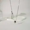 Colar Gargantilha Choker com Fio de Cera Estilo Europeu e Americano Doce e Descolado Exagerado Pingente Geométrico de Superfície de Ovo Design de Joia Versátil