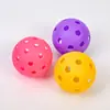 Pelota de Entrenamiento para Pickleball de TPE de 26 Agujeros para Interiores Multicolor Moldeada por Inyección Pelota con Múltiples Agujeros Deportes Pickleball Pickleball