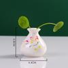 Mini Jarrón Pequeño de Cerámica Decoraciones para Mesa de Té Bolsillo Yemas de los Dedos Accesorios de Arte del Té Hidropónico Plantación de Flores Verdes Adornos de Fábrica