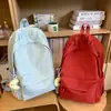 Mochila Simple Estilo Ins Estudiante Aspecto Elegante Color Puro Gran Capacidad Bolsa Escolar Multifuncional Bolsa de Viaje para Distancia Corta Venta al por Mayor