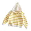 Suéter con Capucha de Punto para Niña Otoño/Invierno 2026 Cárdigan Elegante Versátil Abrigo para Niñas Pequeñas Dropshipping Transfronterizo