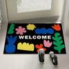 Alfombra antideslizante para puerta de entrada de dibujos animados, tapete de PVC para cortar, felpudo doméstico para entrada, raspado de barro, frotado de suciedad, tapete de anillo de alambre