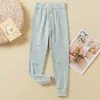 Calças quentes para meninos outono e inverno leggings para meninas joelheiras calças compridas crianças médias e grandes sem costura Casa Calças de algodão e lã para crianças