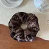 Luz de Otoño Lujo Retro Piel Estampado de Leopardo Goma para Recoger el Pelo Moño Cuerda para el Pelo Accesorio para el Cabello Melade para Mujeres