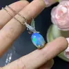 Explosiones broche colgante de plata de ley con incrustaciones de ópalo natural piedra principal 10x 14 mm venta al por mayor de fábrica venta directa de fábrica
