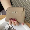 Bolsa ID Corta de Piel Genuina 2025 Nueva Billetera para Monedas Porta Tarjeta de Identificación Tarjeta Bancaria Bolsa para Llaves Clip de Almacenamiento con Múltiples Ranuras para Tarjetas