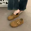 Zapatos Birkenstock de suela gruesa para mujer 2026 otoño nuevo estilo aumento de altura interior uso exterior completamente cerrados zapatos perezosos estudiante persona baja Birkenstock