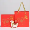 Adorno de Zodiac Chino Oveja Mascota del Año de la Oveja Regalo de Negocios Festival Regalo de Reunión Anual Recuerdo Adorno Pequeño de Año Nuevo