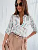 Ropa de Mujer para Comercio Exterior Europeo y Americano 2023, Tops Transfronterizos de Primavera y Otoño. Camisas estampadas de manga larga de Amazon para mujer