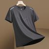 Camiseta de Manga Corta Fina de Seda Hielo para Hombre Verano Nueva Camiseta Transpirable con Agujeros Secado Rápido Ropa de Fitness Ropa de Verano para Hombre