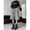 Shorts Jeans de Verão Novo Estampa de Leopardo Estilo Americano High Street Marca Tendência Botão Bonito Solto Casual Fashionável Calças de Perna Larga