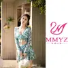 Traje de Baño de Comercio Exterior para Mujer 2026 Estilo Europeo y Americano Bikini Conjunto de Tres Piezas Moderno Estampado Sexy Bikini Push-Up Traje de Baño