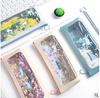 Estuche de Lápices Unicornio Empalme Ventana Abierta Creativo Coreano Simple Corazón de Niña Gran Capacidad Estuche Bolsa