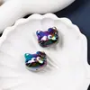 Gato de Dibujos Animados Lindo Cuentas Sueltas de Agujero Recto DIY Cadena para Teléfono Llavero Accesorios Acrílicos Cuentas Adecuadas para Decoración de Bolígrafos